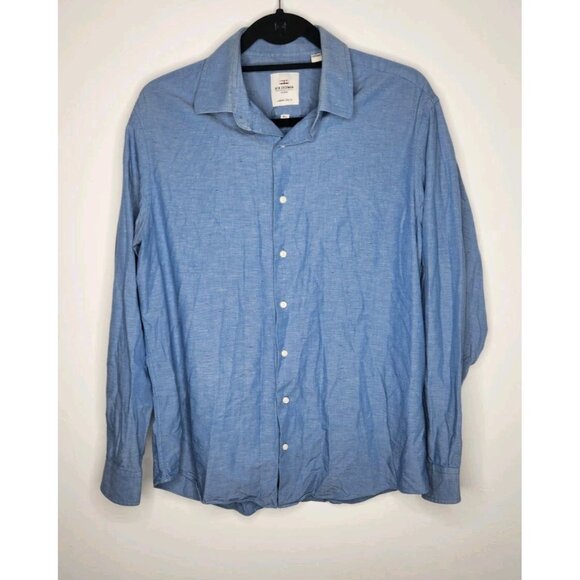 Ben Shermam Tailoring Long Sleeve Button Down Shirt Size 16.5  Tailored Slim Fit - Picture 1 of 7